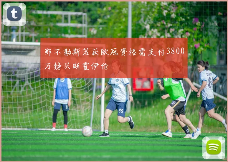 那不勒斯若获欧冠资格需支付3800万镑买断霍伊伦